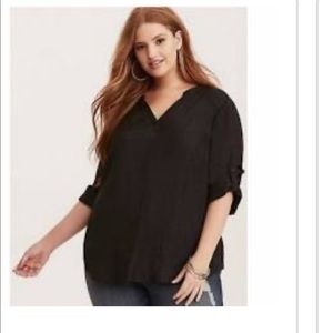 Torrid leopard print jacquard blouse